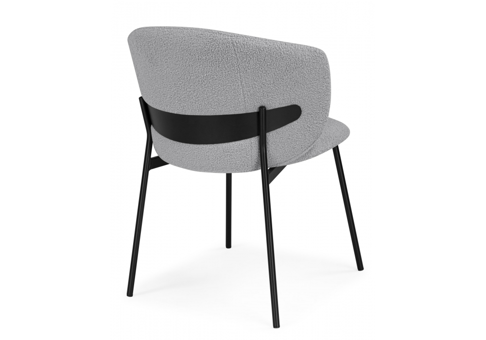 фото стул на металлокаркасе woodville рикко серый (81 cloud) / черный 674677 | 220svet.ru