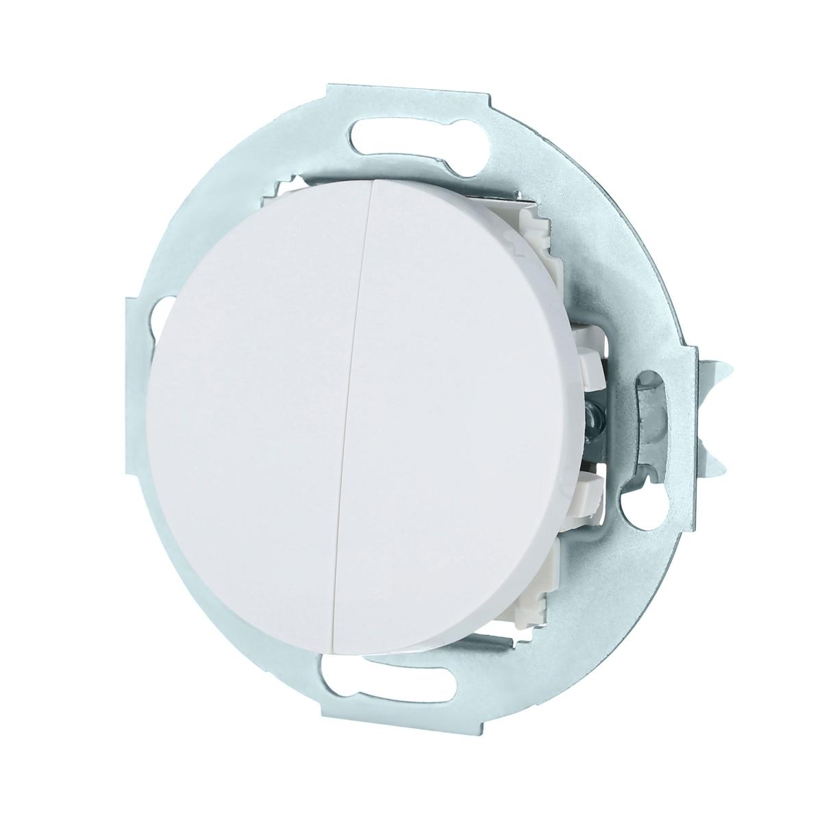 фото выключатель lk studio двухклавишный (схема 5) 16 a, 250 b (белый) vintage 881104-1 | 220svet.ru