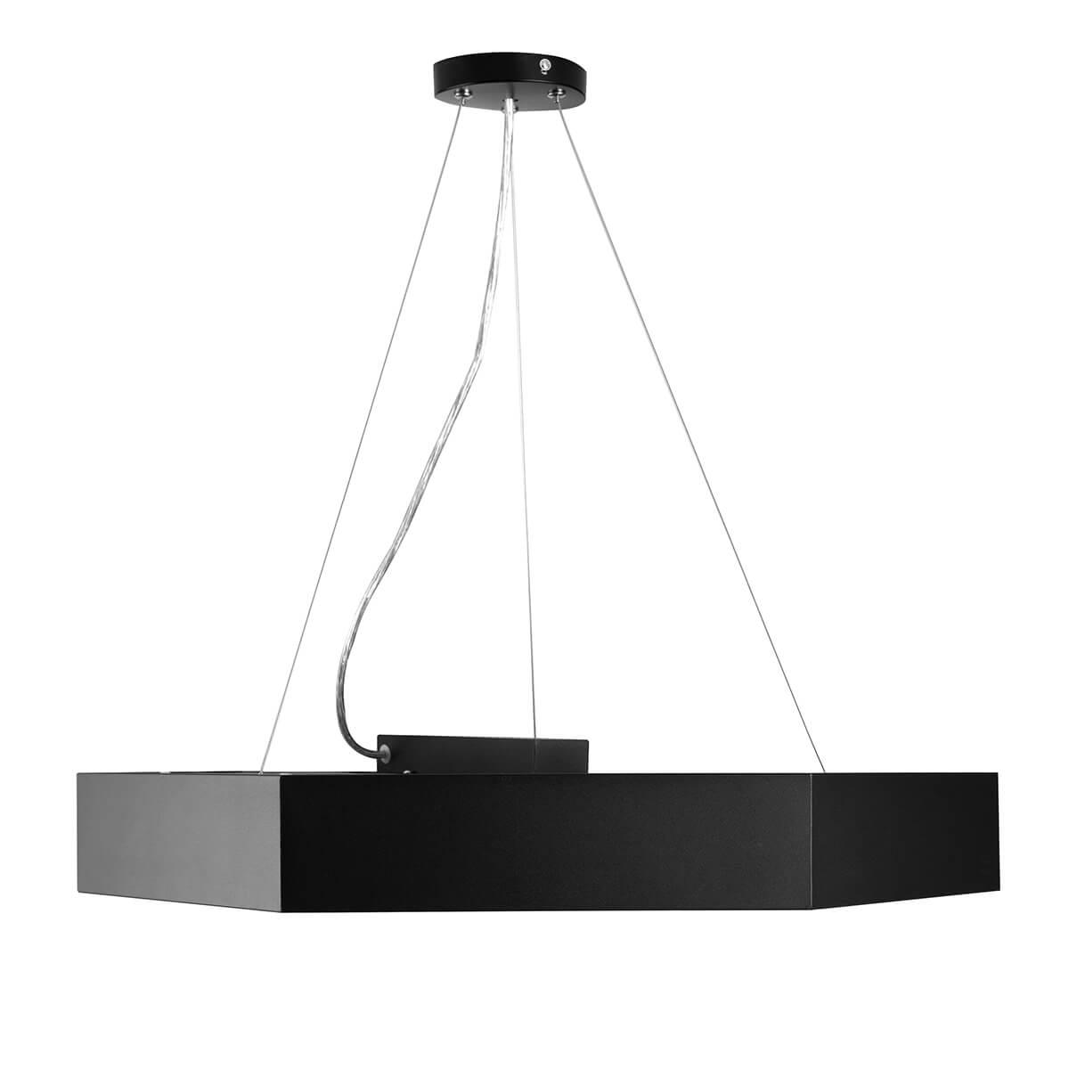 фото подвесной светодиодный cветильник эра hexagon spo-122-b-40k-066 66вт 4000к черный б0050553 | 220svet.ru