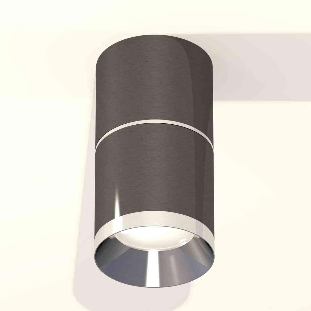 фото комплект накладного светильника ambrella light techno spot xs7403041 dch/psl черный хром/серебро полированное (c7403, a2070, c7403, n7032) | 220svet.ru