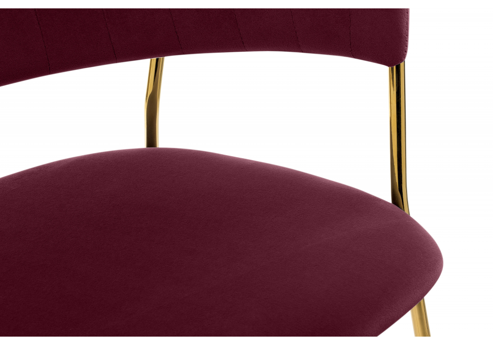 фото стул на металлокаркасе woodville kamelia 1 wine red / gold 15717 | 220svet.ru