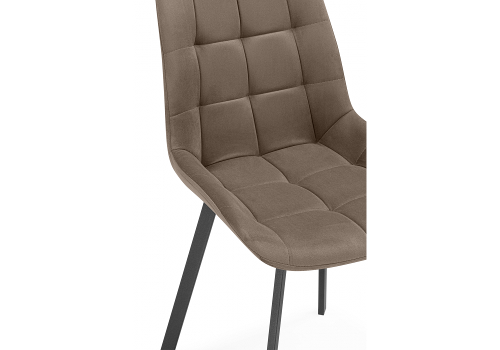 фото стул на металлокаркасе woodville челси коричневый / черный 632536 | 220svet.ru