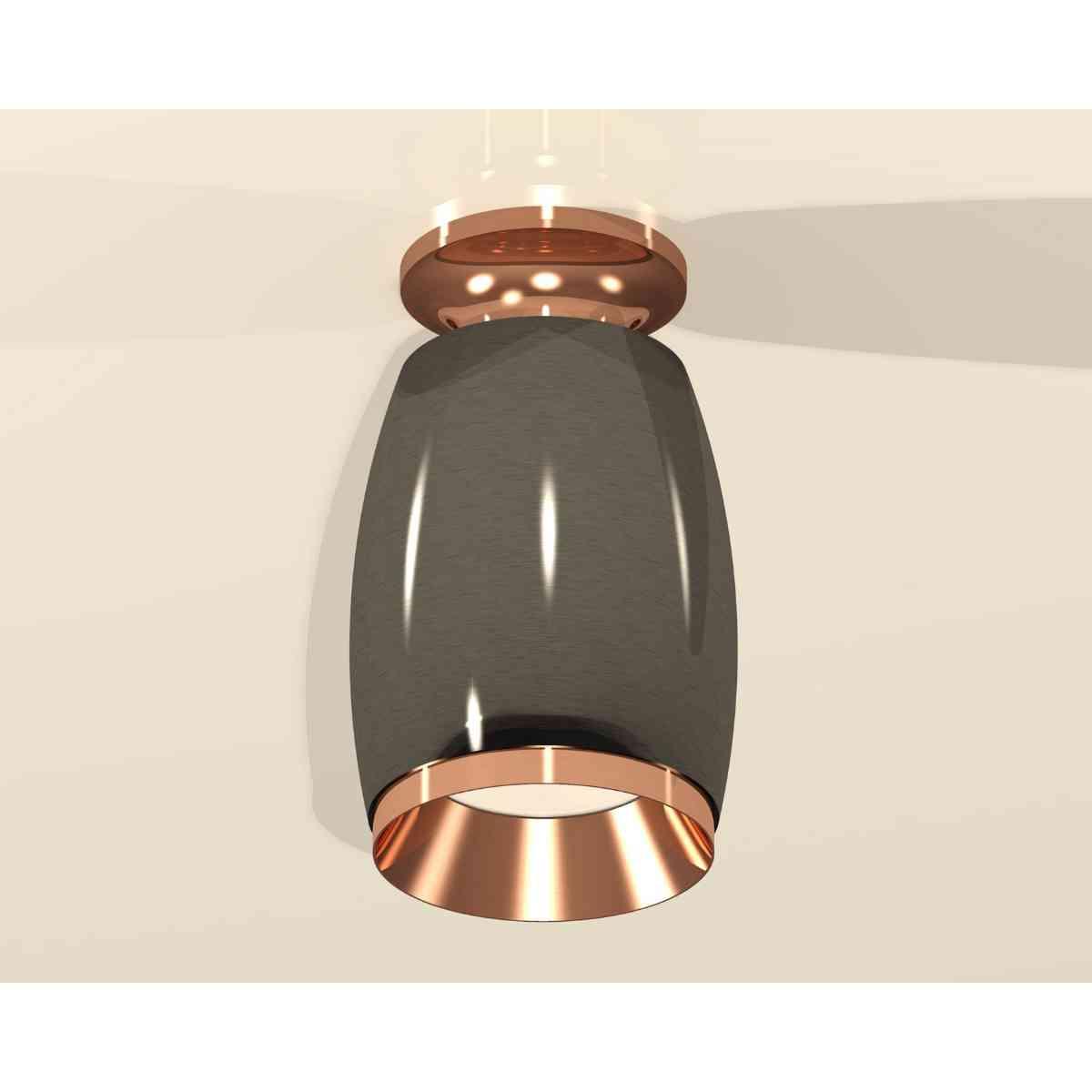 фото комплект накладного светильника ambrella light techno spot xs1123044 dch/ppg черный хром/золото розовое полированное (n6906, c1123, n7035) | 220svet.ru