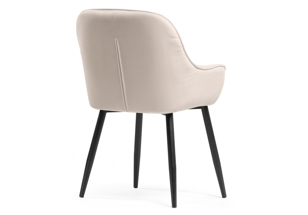 фото стул на металлокаркасе woodville олму бежевый / черный 607898 | 220svet.ru