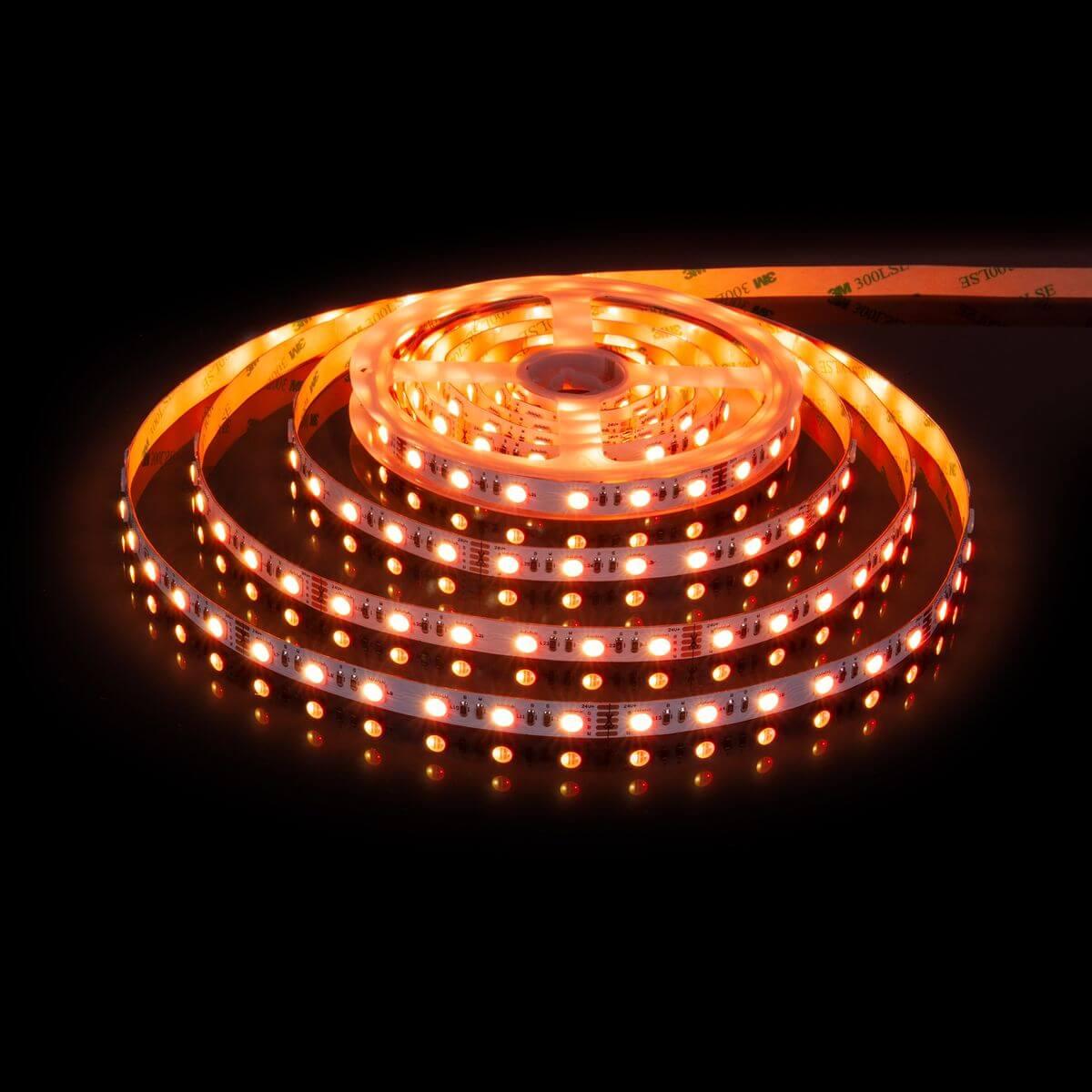 фото светодиодная лента elektrostandard 24w/m 60led/m 5050smd mix rgb/теплый белый 5m a053701 | 220svet.ru