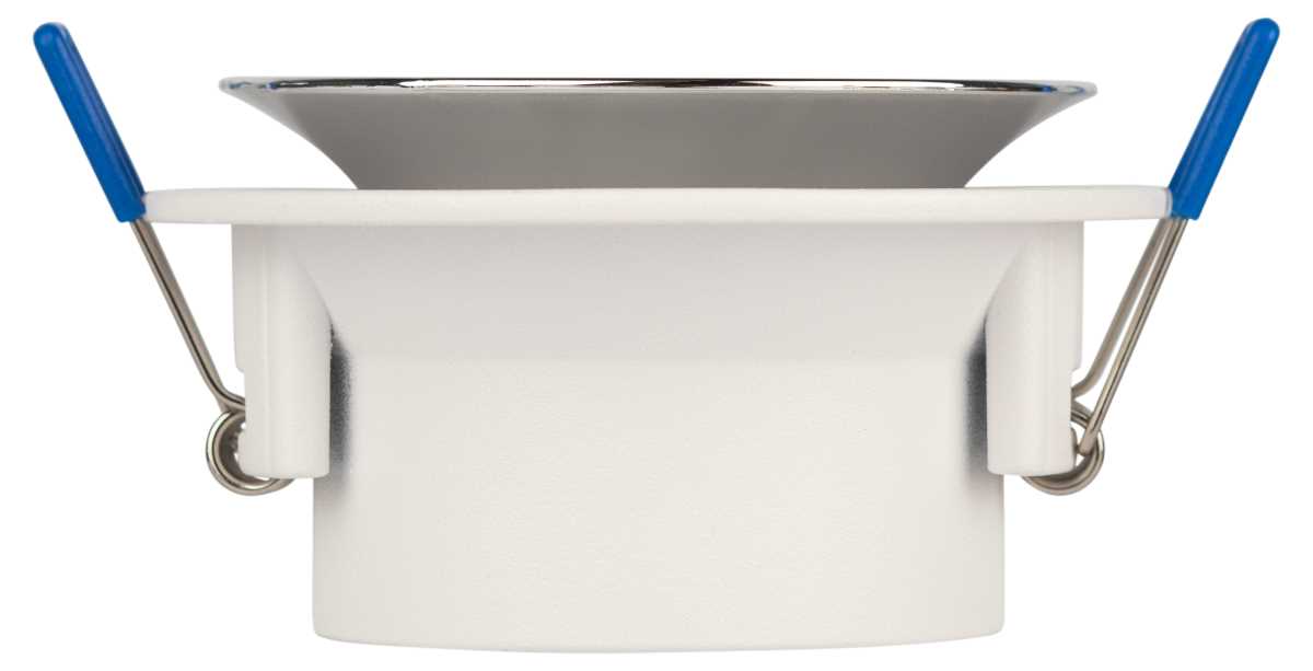 фото светильник встраиваемый декоративный эра kl103 wh/ch под лампу mr16 gu5.3 белый/хром б0056353 | 220svet.ru