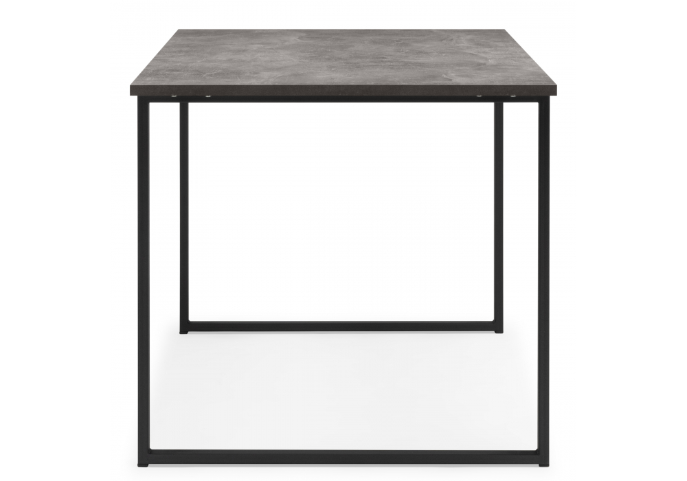 фото стол деревянный woodville лиман 120х80 бетон светлый / черный матовый 615153 | 220svet.ru