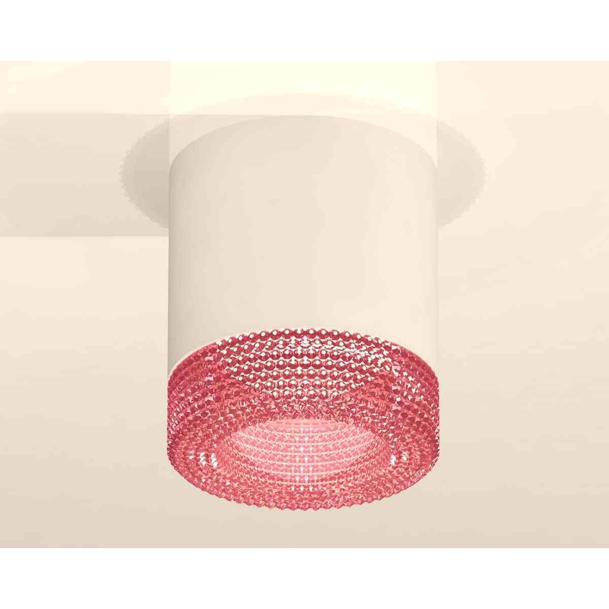 фото комплект накладного светильника ambrella light techno spot xs7401022 swh/pi белый песок/розовый (c7401, n7193) | 220svet.ru