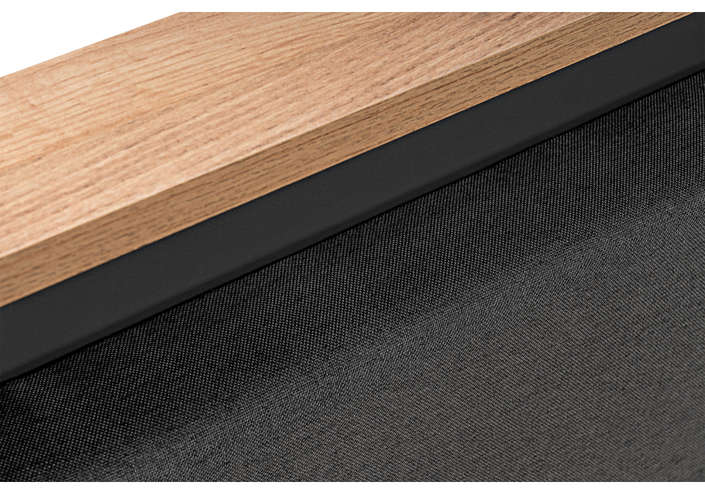 фото двуспальная кровать 180х200 woodville тхан дуб крафт золотой / антрацит 533199 | 220svet.ru