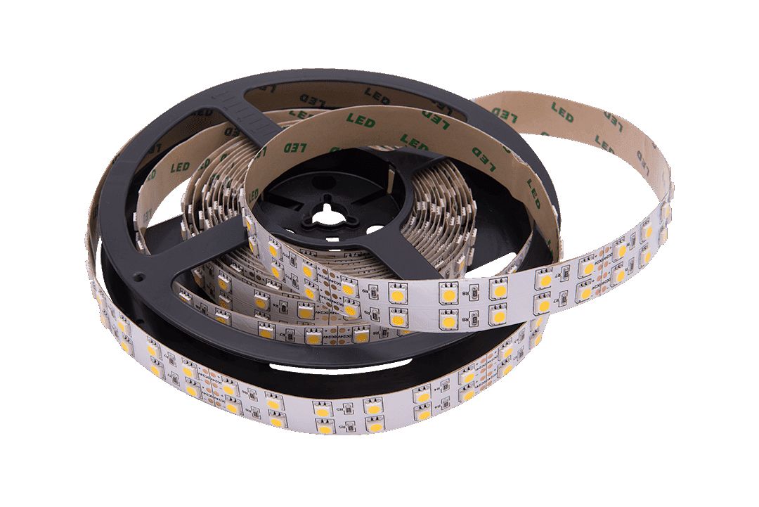 фото лента swg 28,8w/m 120led/m 5050smd теплый белый 5m swg5120-24-28.8-ww-м 009704 | 220svet.ru