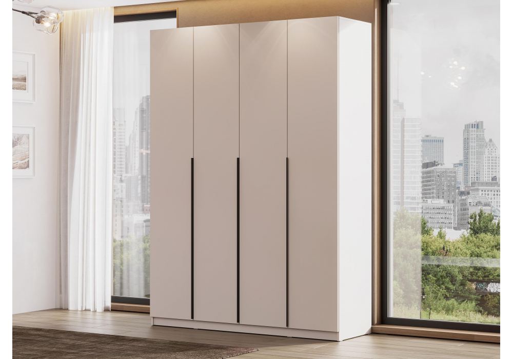 фото шкаф четырехстворчатый woodville даиго 1600 меланж 607879 | 220svet.ru