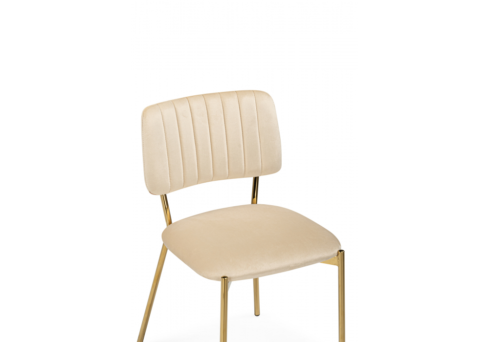 фото стул на металлокаркасе woodville armond beige / gold 15921 | 220svet.ru