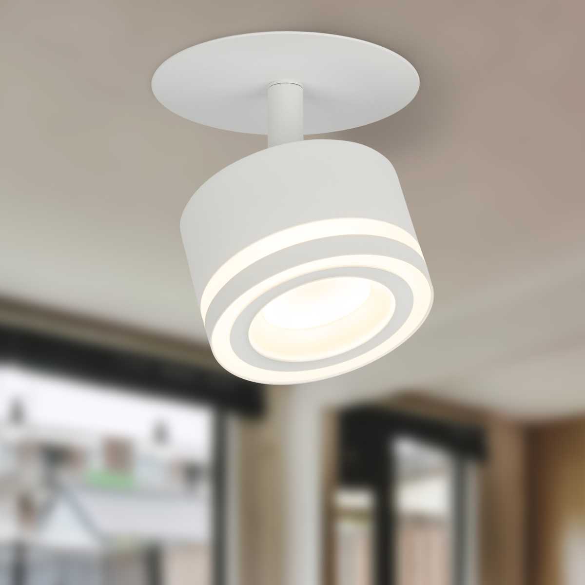 фото светильник встраиваемый эра dk114 wh под лампу gx53 поворотный белый б0059789 | 220svet.ru