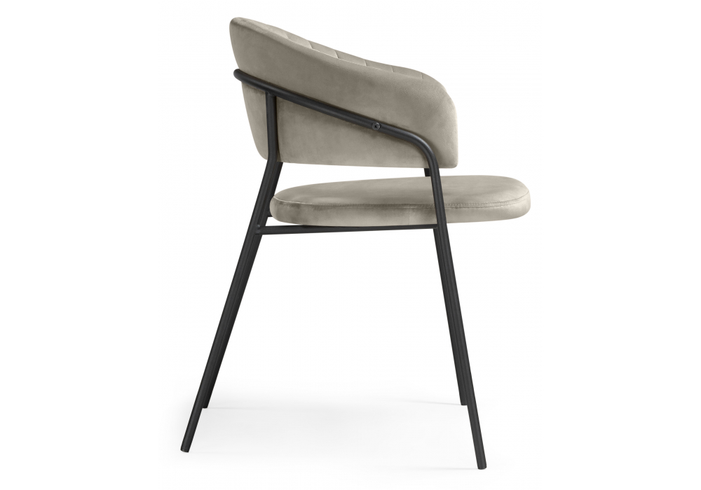 фото стул на металлокаркасе woodville лукас бежевый / черный каркас 626207 | 220svet.ru