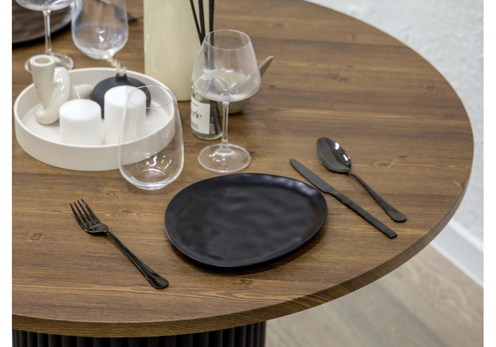 фото стол деревянный woodville барел 110 орех кантри / черный 615170 | 220svet.ru