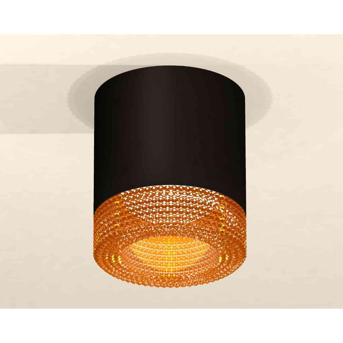 фото комплект накладного светильника ambrella light techno spot xs7402014 sbk/cf черный песок/кофе (c7402, n7195) | 220svet.ru