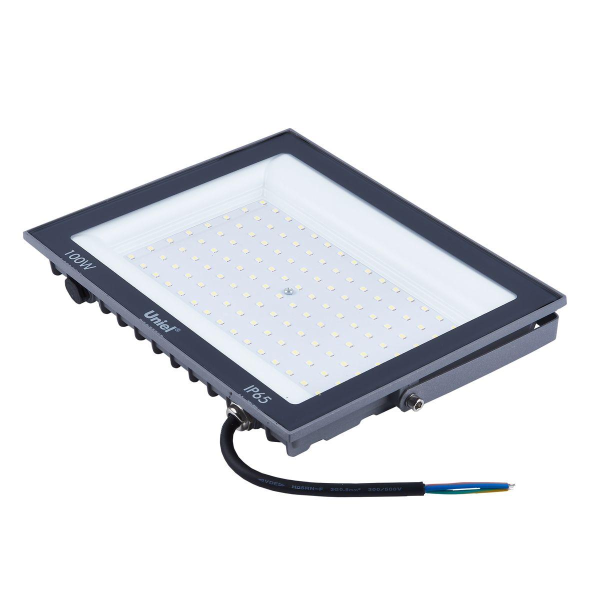 фото прожектор светодиодный uniel ulf-f23-100w/6500k ip65 160-240v grey ul-00011848 | 220svet.ru