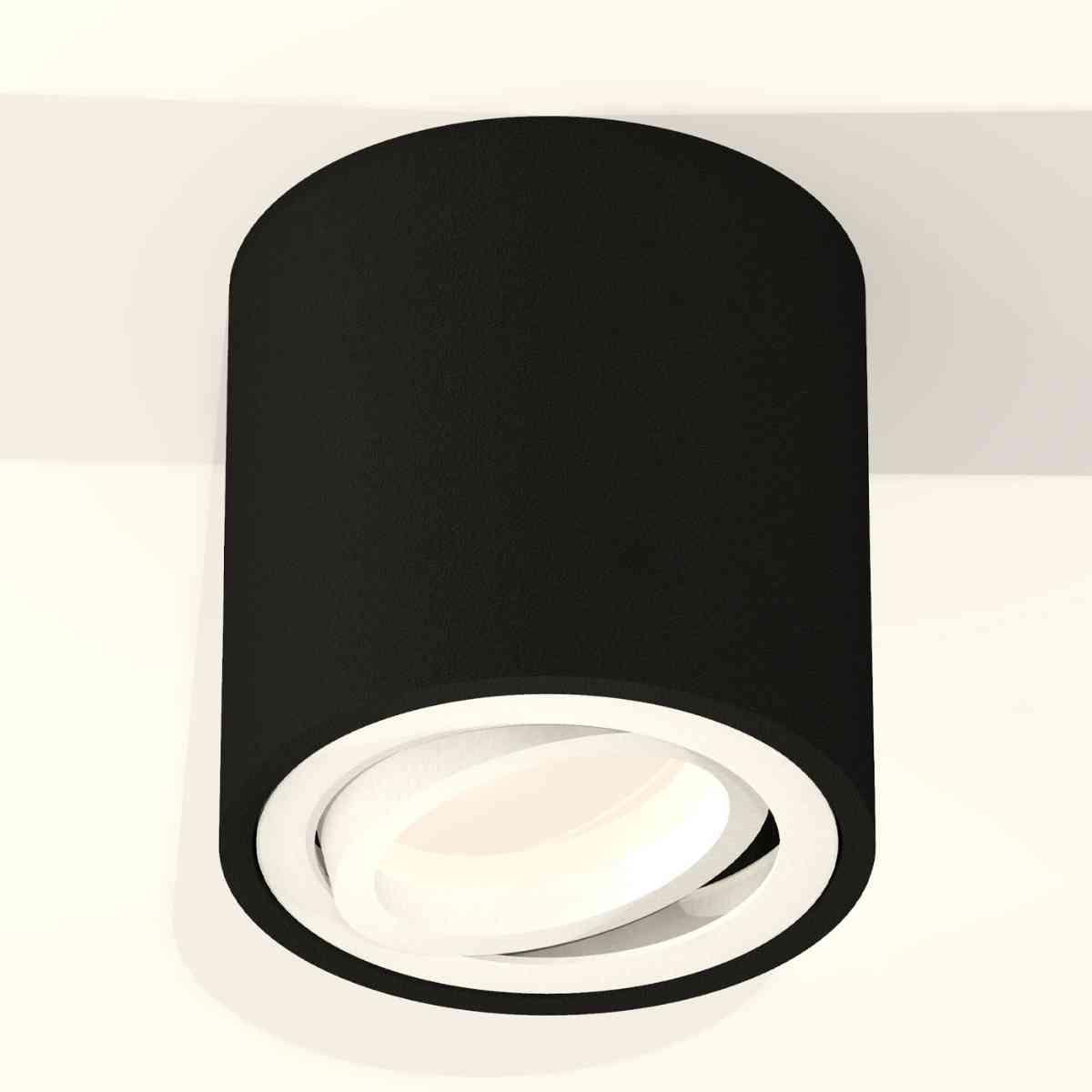фото комплект накладного светильника ambrella light techno spot xs7532001 sbk/swh черный песок/белый песок (c7532, n7001) | 220svet.ru