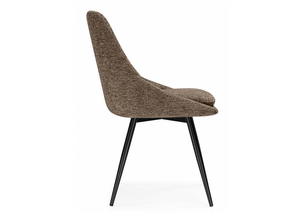 фото стул на металлокаркасе вращающийся woodville avian светло-коричневый / черный 15881 | 220svet.ru