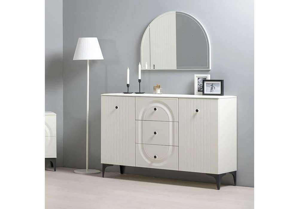 фото комод woodville вестра белая шагрень 457175 | 220svet.ru