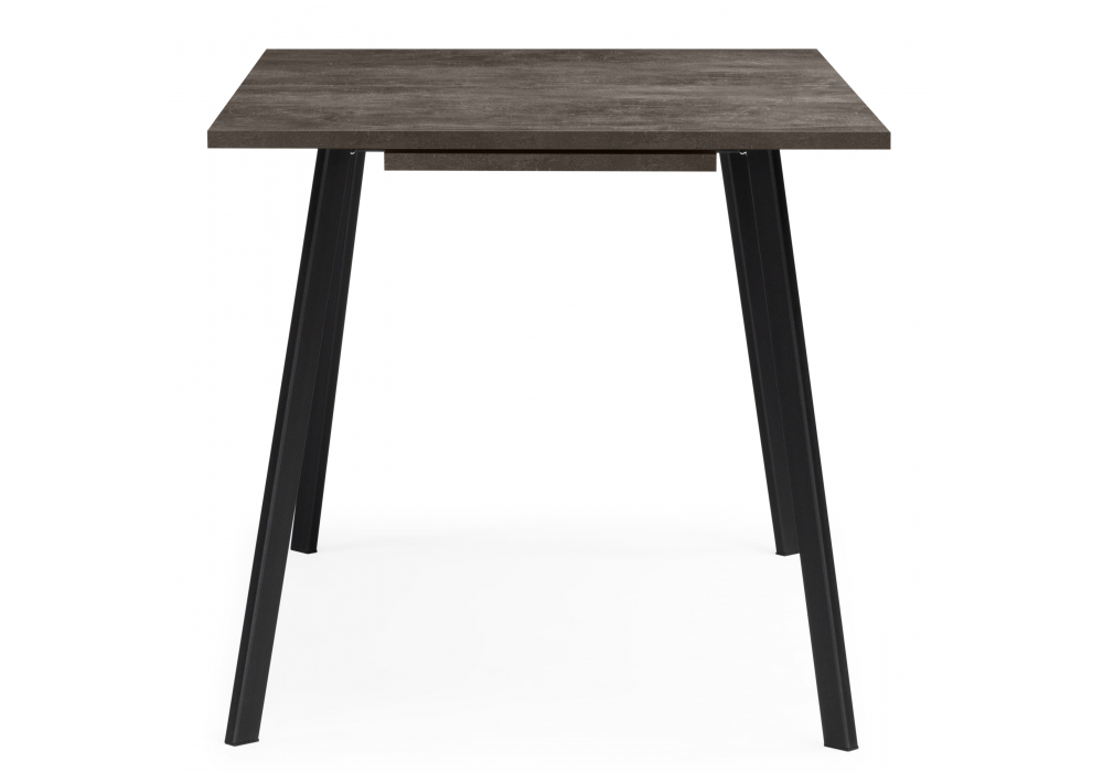 фото стол раскладной woodville кортни 117(157)x77 бетон темный / черный матовый 619219 | 220svet.ru