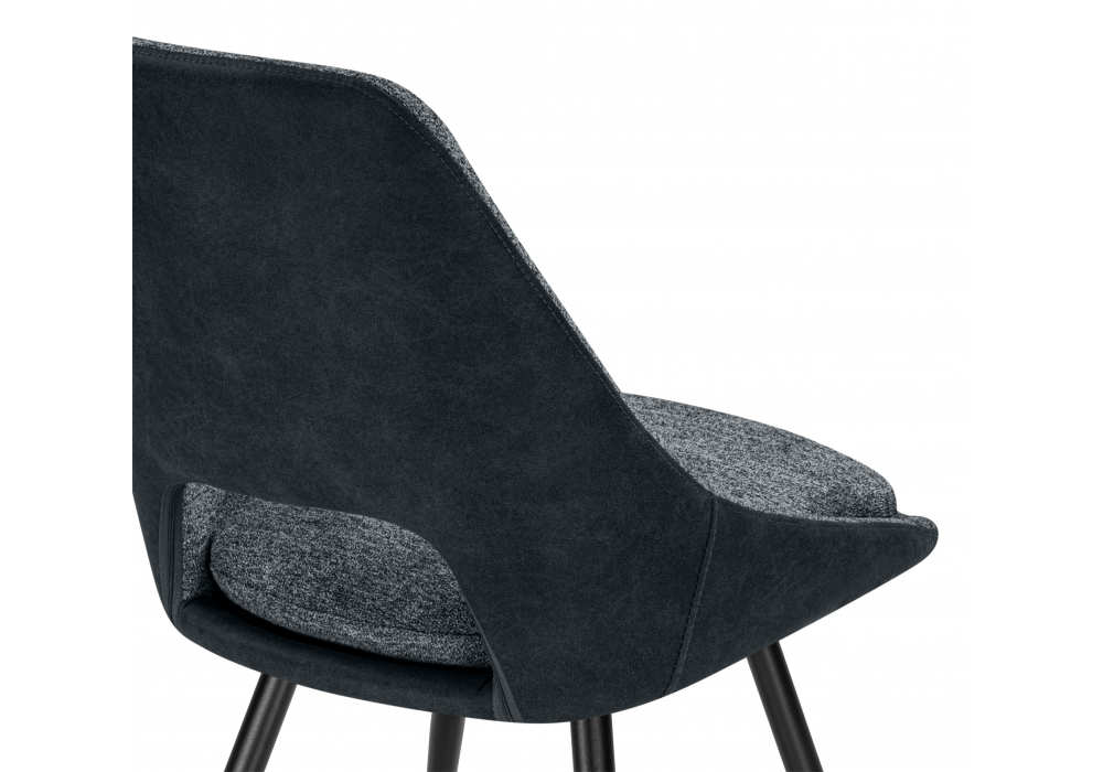 фото стул на металлокаркасе вращающийся woodville avianus темно-серый / черный 15877 | 220svet.ru