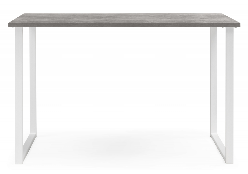 фото стол деревянный woodville лиман 120x80 бетон светлый / белый матовый 619209 | 220svet.ru