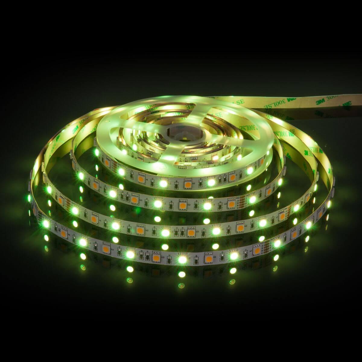 фото светодиодная лента elektrostandard 14,4w/m 60led/m 5050smd mix rgb/теплый белый 5m a053728 | 220svet.ru