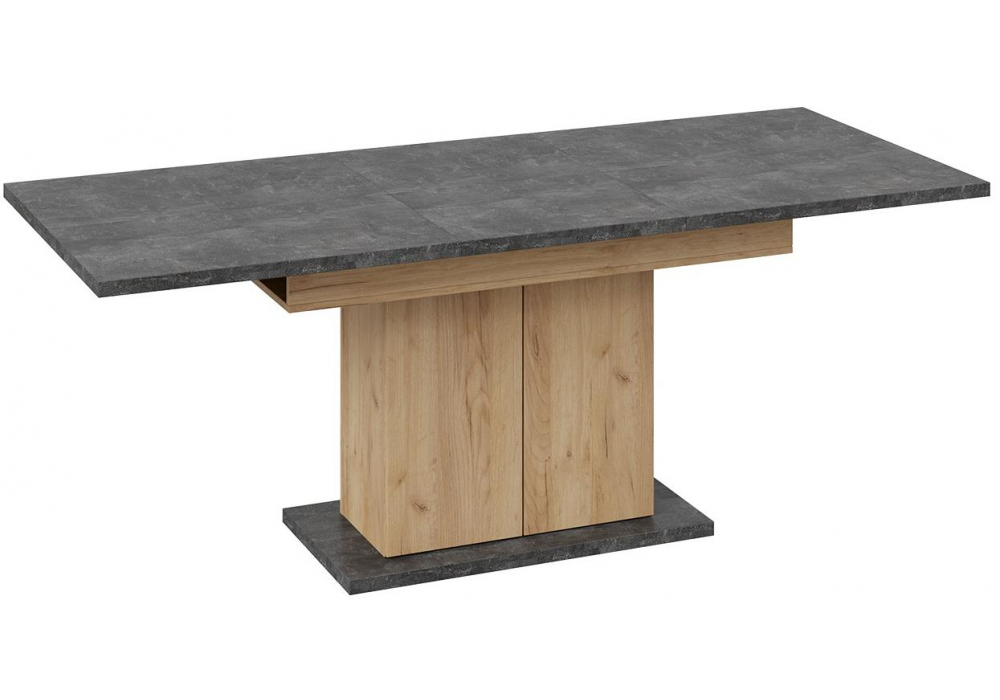 фото стол раскладной woodville детройт тип 1 дуб крафт золотой / ателье темное 550820 | 220svet.ru