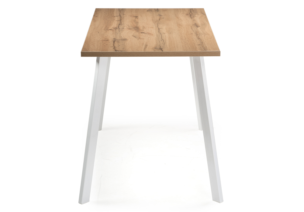 фото стол деревянный woodville тринити лофт 120x80x75 25 мм дуб вотан / белый матовый 539243 | 220svet.ru