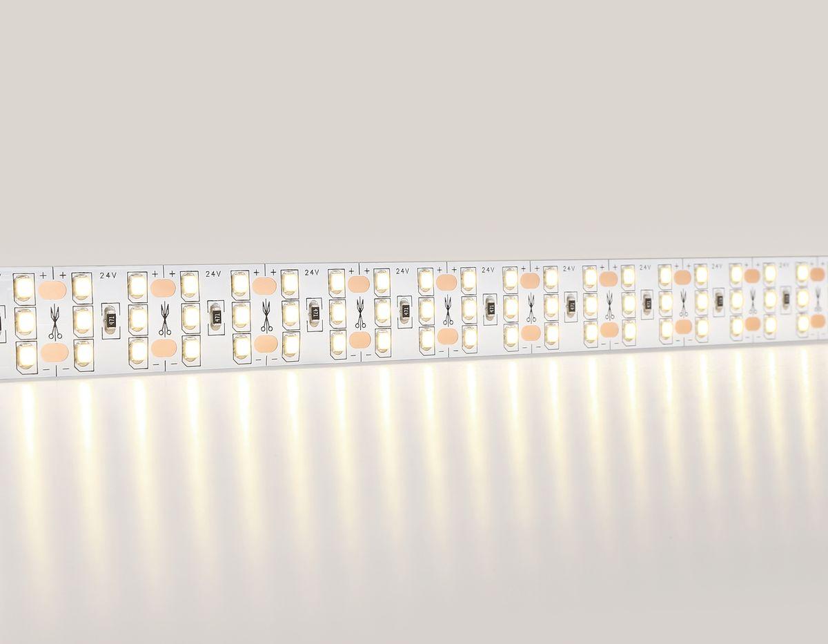 фото светодиодная лента теплый белый ambrella light 26w/m 324led/m 2835smd 3000к 5m gs3901 | 220svet.ru