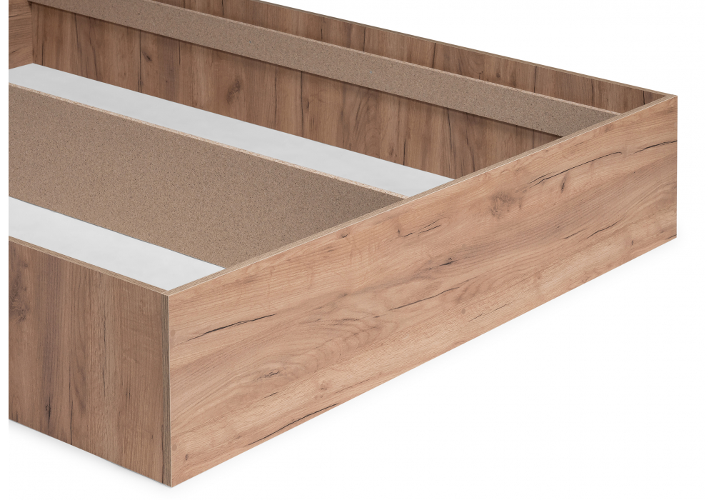 фото двуспальная кровать woodville taika дуб золотой / камень темный 499623 160х200 | 220svet.ru