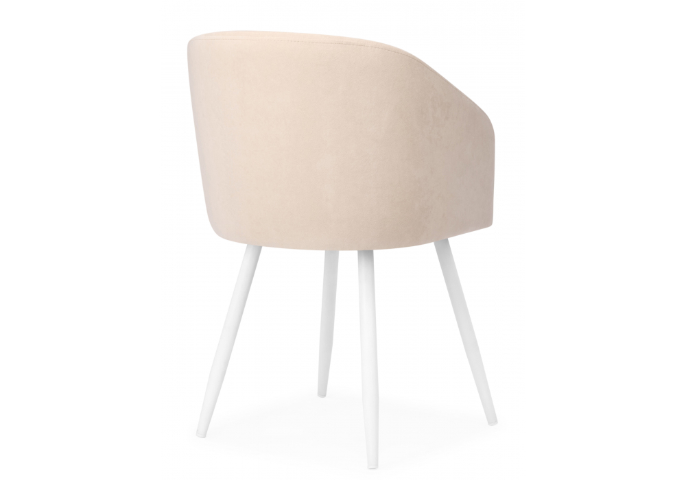 фото стул на металлокаркасе поворотный woodville монер 360 бежевый (glory 03) / белый 632633 | 220svet.ru