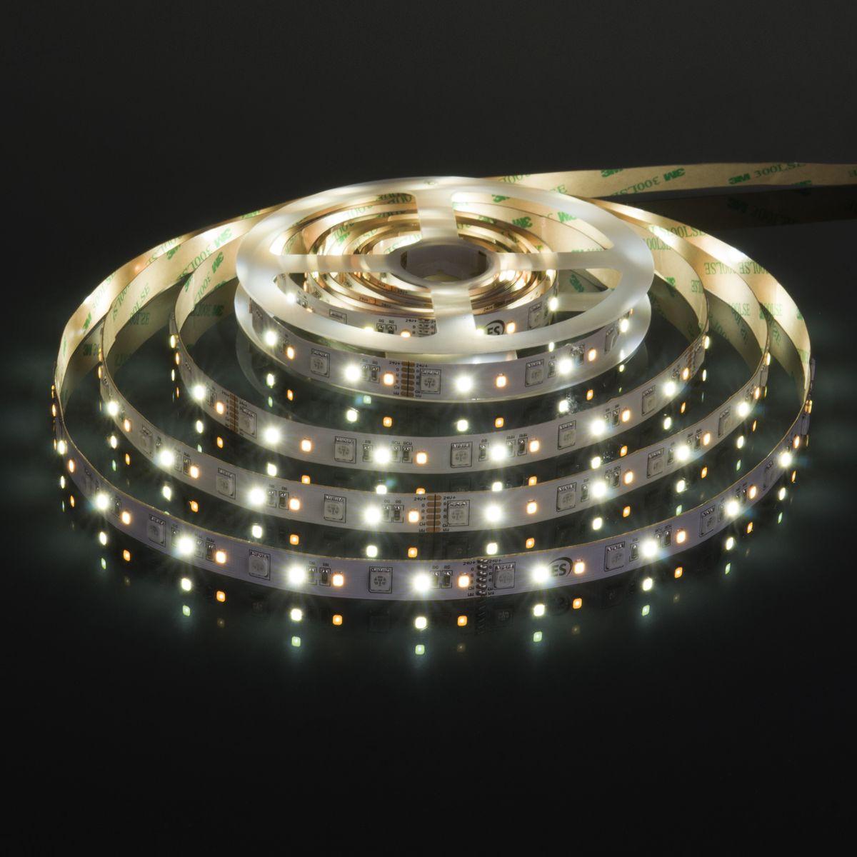 фото светодиодная лента elektrostandard 16w/m 90led/m 5050+2835+2835smd mix rgb/теплый/холодный белый 5m a053707 | 220svet.ru