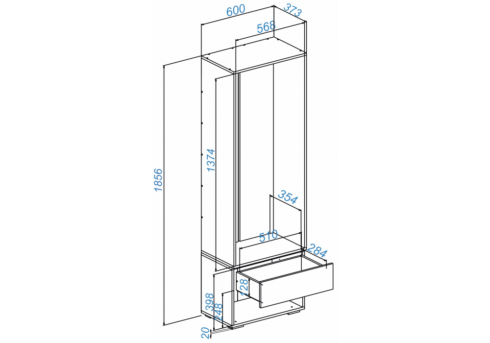 фото прихожая woodville роут белый / дуб вотан 615370 | 220svet.ru