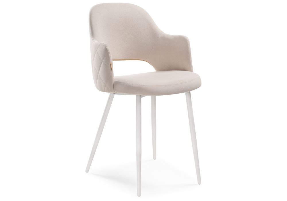 фото стул woodville гутрид прошивка ромбы сзади бежевый / белый 504180 | 220svet.ru