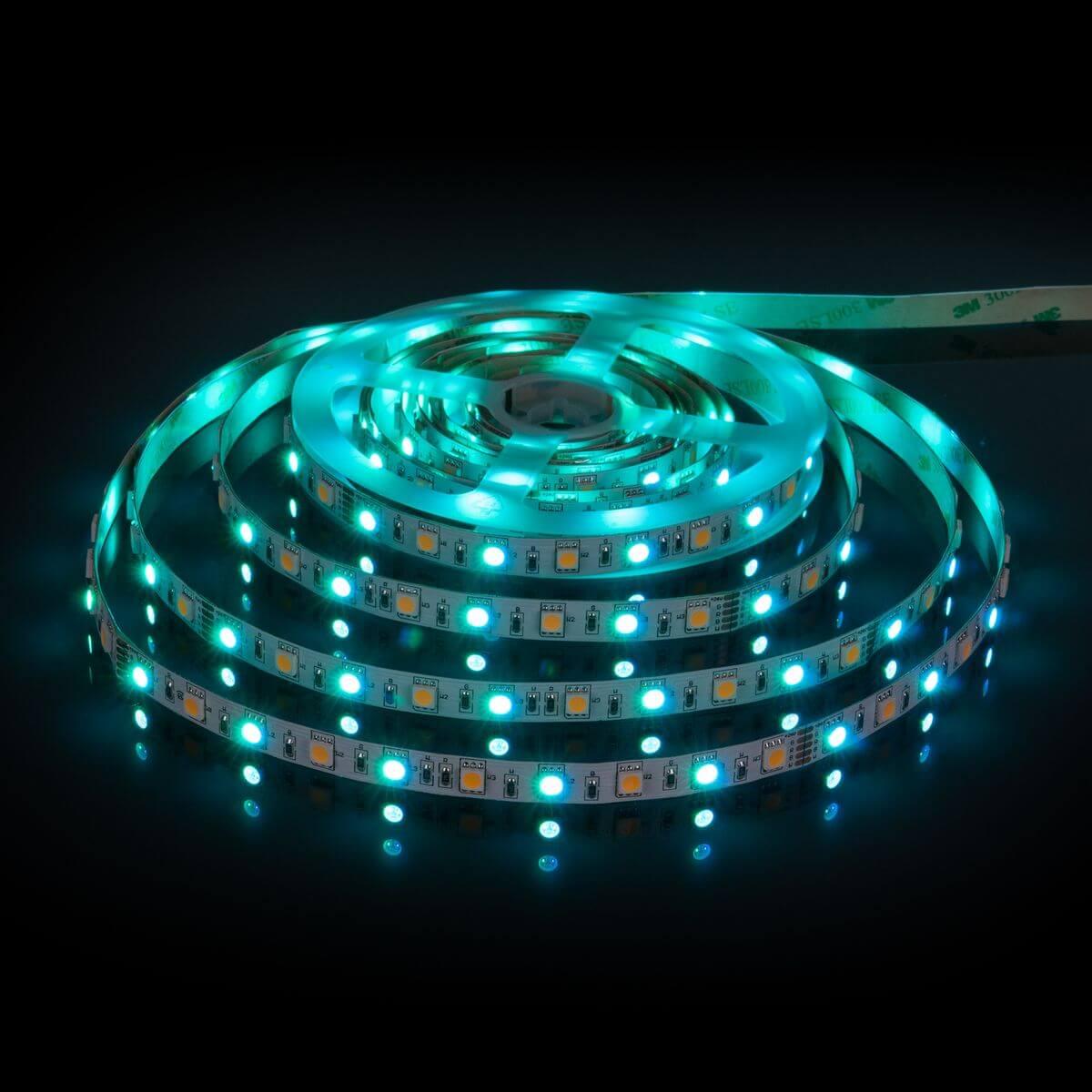 фото светодиодная лента elektrostandard 14,4w/m 60led/m 5050smd mix rgb/теплый белый 5m a053728 | 220svet.ru