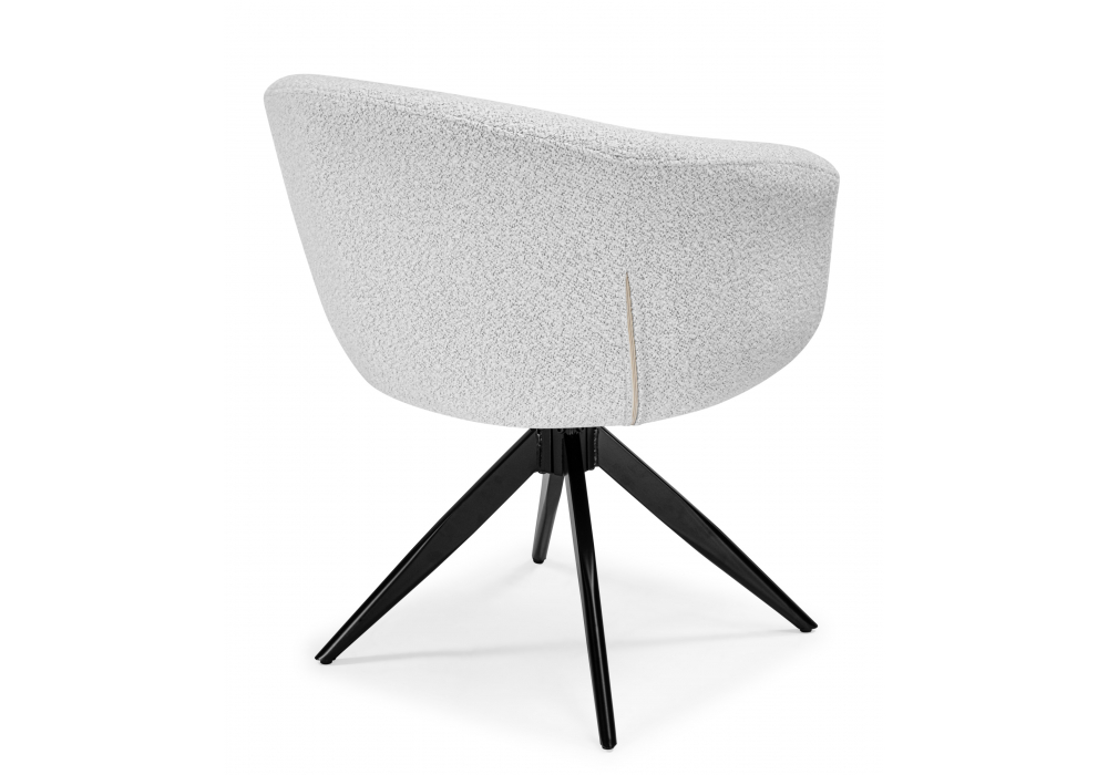 фото стул на металлокаркасе вращающийся woodville solomon 1 светло-бежевый / черный 15882 | 220svet.ru