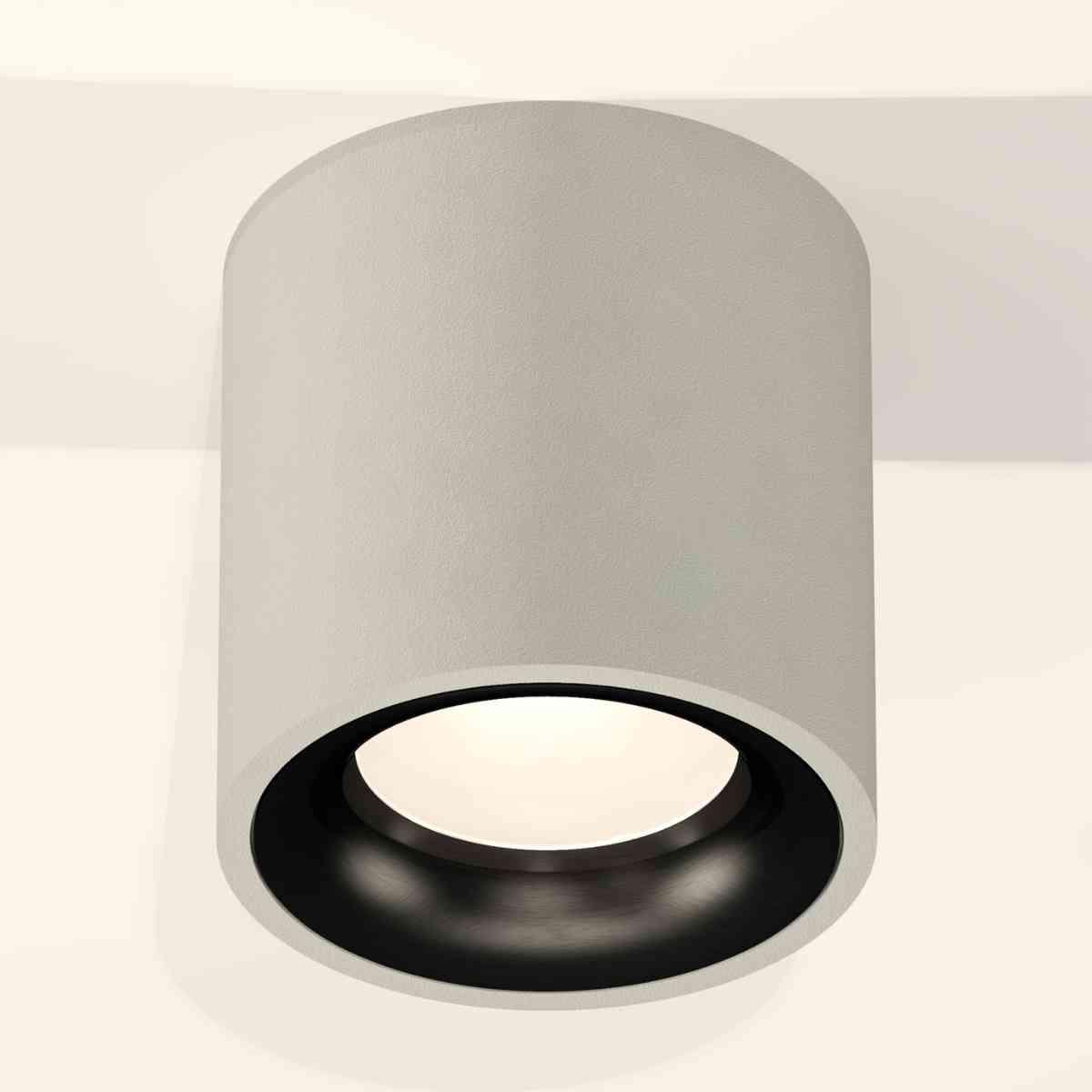 фото комплект накладного светильника ambrella light techno spot xs7533021 sgr/pbk серый песок/черный полированный (c7533, n7011) | 220svet.ru