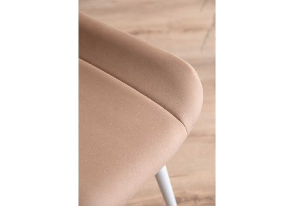 фото стул на металлокаркасе поворотный woodville седа 360 бежевый (zd 210) / белый np 632399 | 220svet.ru