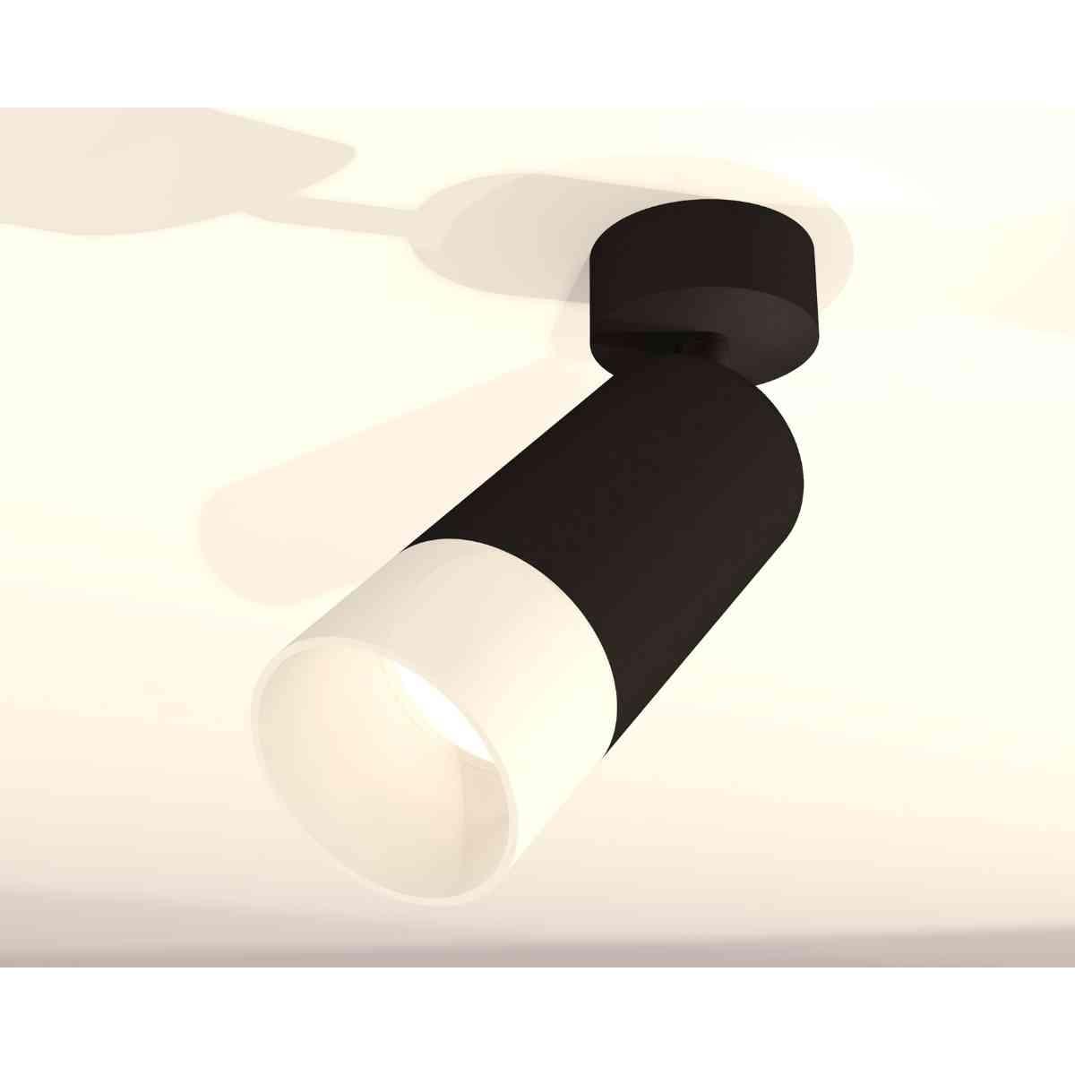 фото комплект накладного светильника ambrella light xm6323012 sbk/fr черный песок/белый матовый (a2210, c6323, n6252) | 220svet.ru