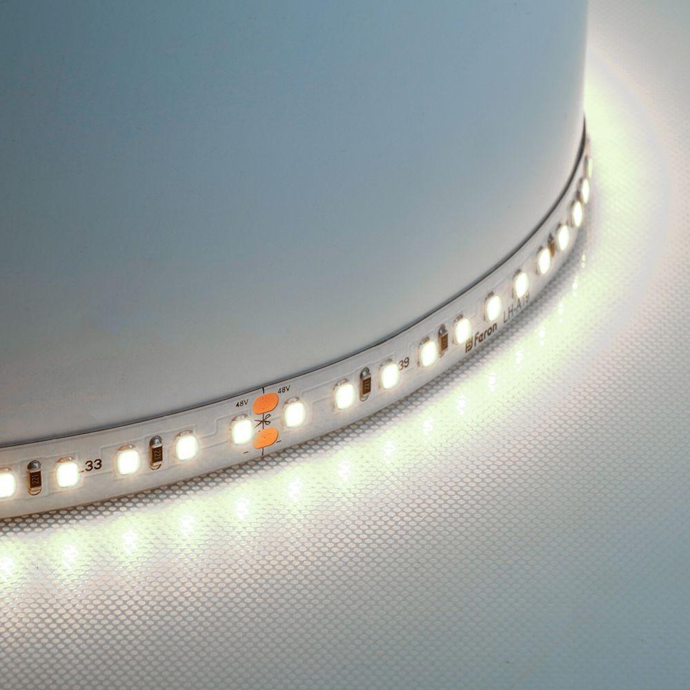 фото светодиодная лента feron 8w/m 120led/m 2835smd холодный белый 40m ls420 48793 | 220svet.ru