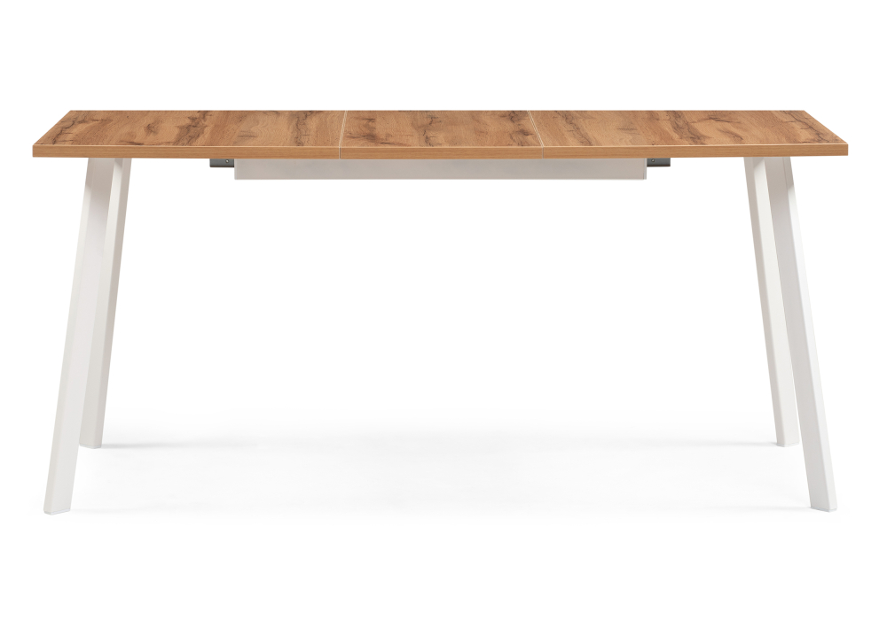 фото стол деревянный woodville стол раскладной колон лофт 120 25 мм дуб вотан / белый матовый 489643 | 220svet.ru