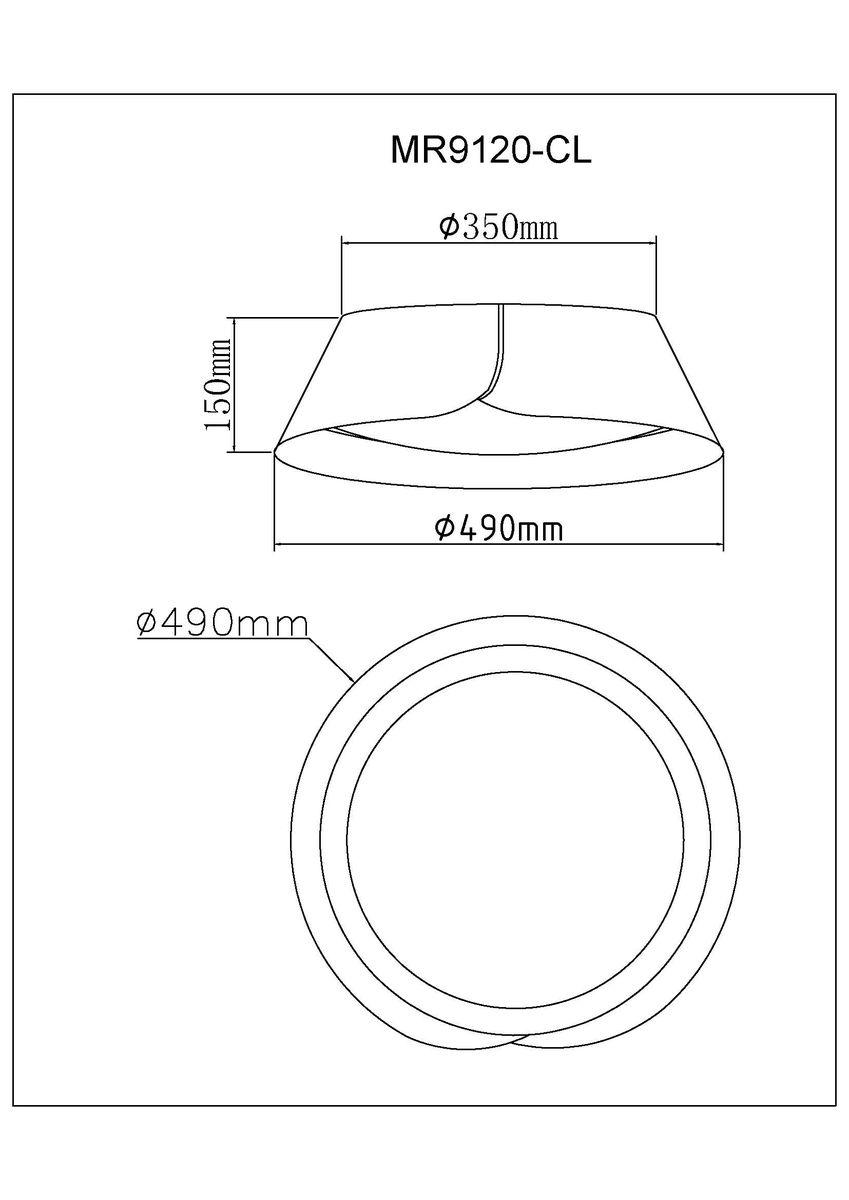 фото потолочный светодиодный светильник myfar ceiling cordelia mr9120-cl | 220svet.ru
