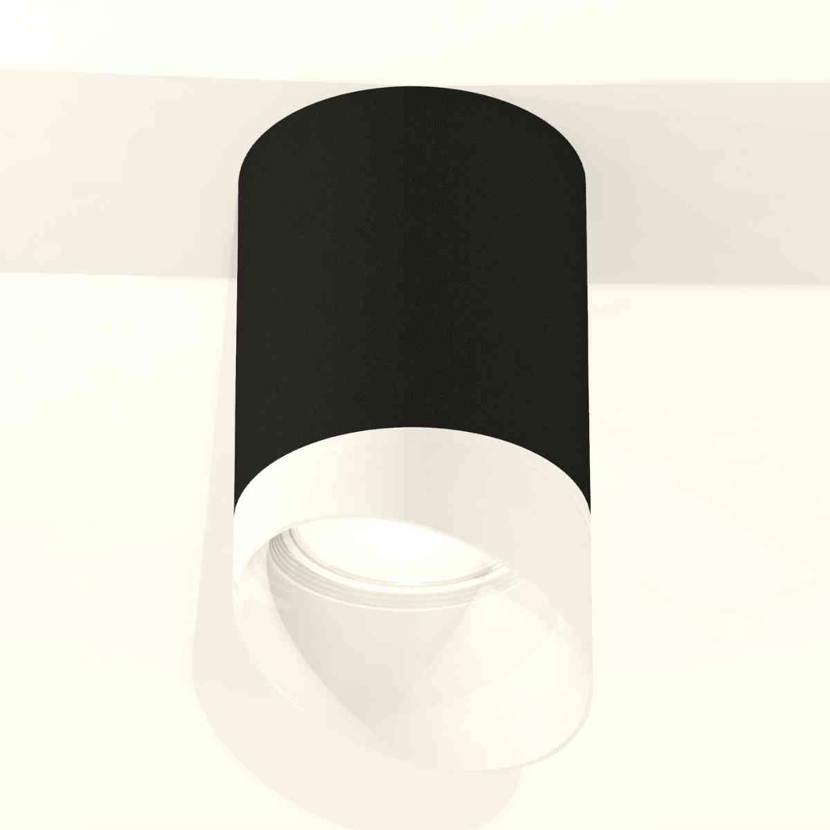 фото комплект накладного светильника ambrella light techno spot xs7422026 sbk/fr черный песок/белый матовый (c7422, n7175) | 220svet.ru