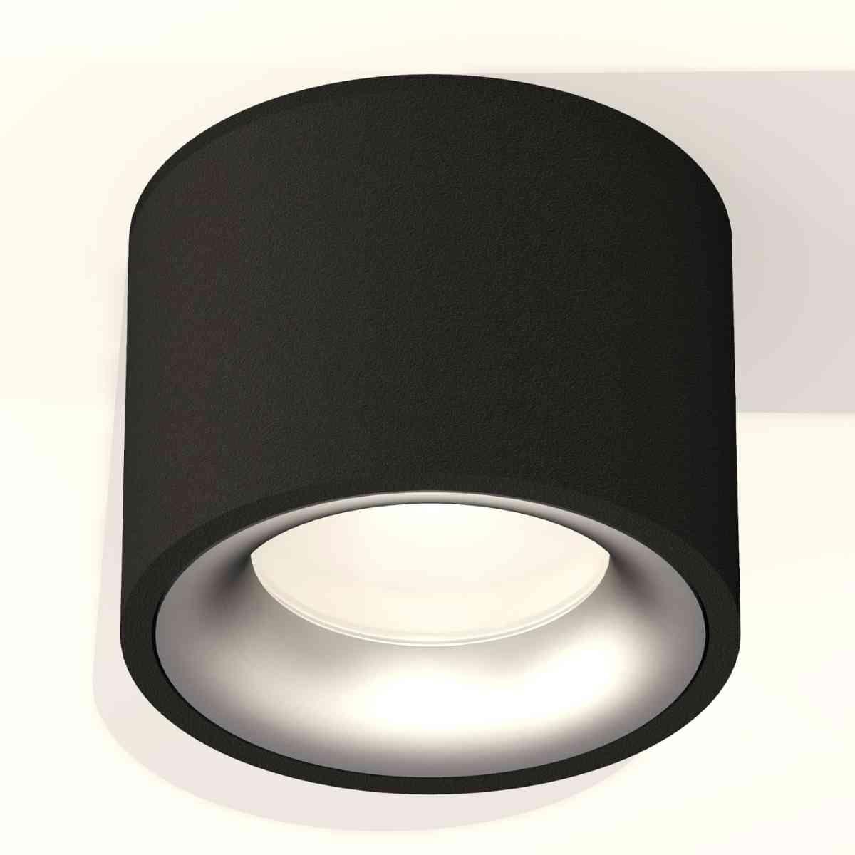 фото комплект накладного светильника ambrella light techno spot xs7511023 sbk/mch черный песок/хром матовый (c7511, n7013) | 220svet.ru