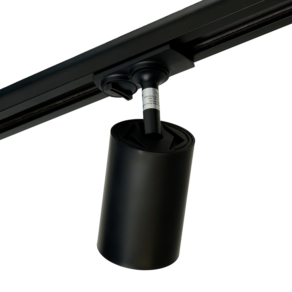 фото светильник feron.one al142 трековый однофазный на шинопровод под лампу gu10, черный 51212 | 220svet.ru