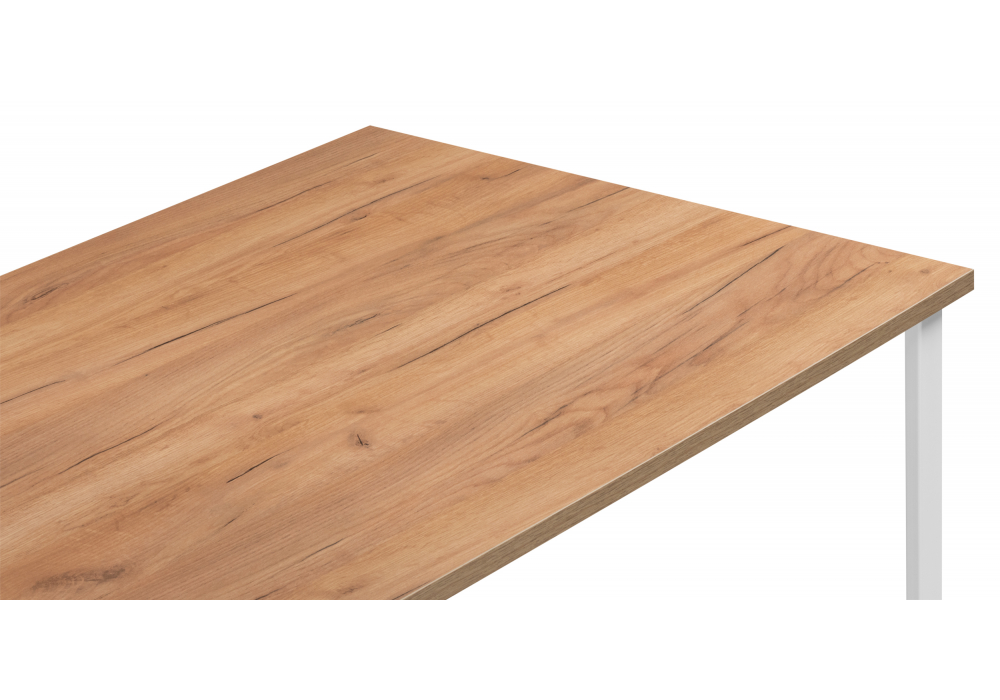 фото стол деревянный woodville лиман 120x80 дуб крафт золотой / белый матовый 619208 | 220svet.ru