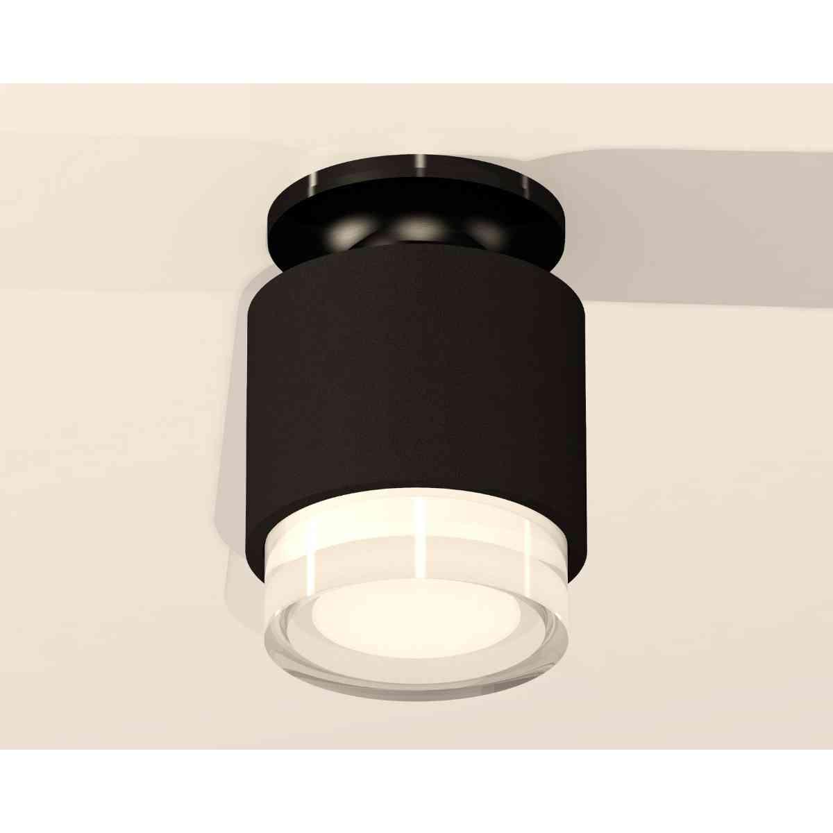 фото комплект накладного светильника ambrella light techno spot xs7511065 sbk/pbk/fr черный песок/черный полированный/белый матовый (n7926, c7511, n7160) | 220svet.ru