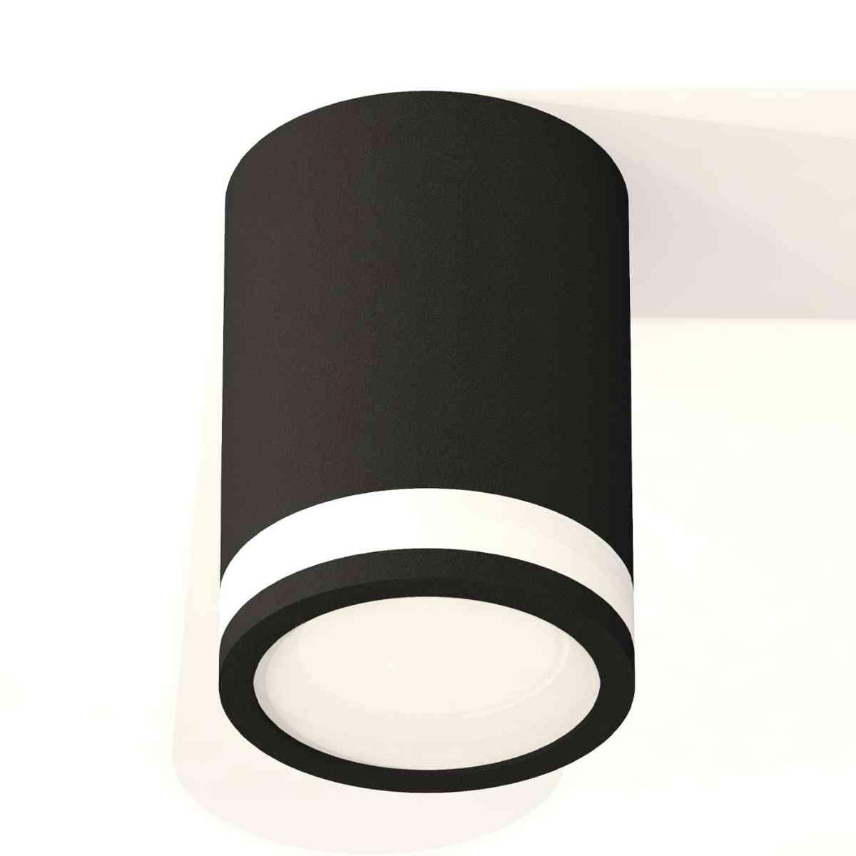 фото комплект накладного светильника ambrella light techno spot xs7422021 sbk/fr черный песок/белый матовый (c7422, n7121) | 220svet.ru